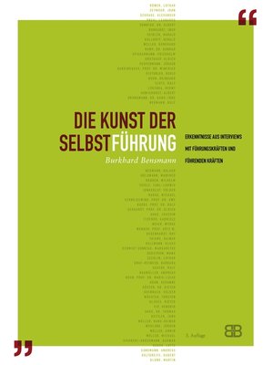 cover image of Die Kunst der Selbstführung